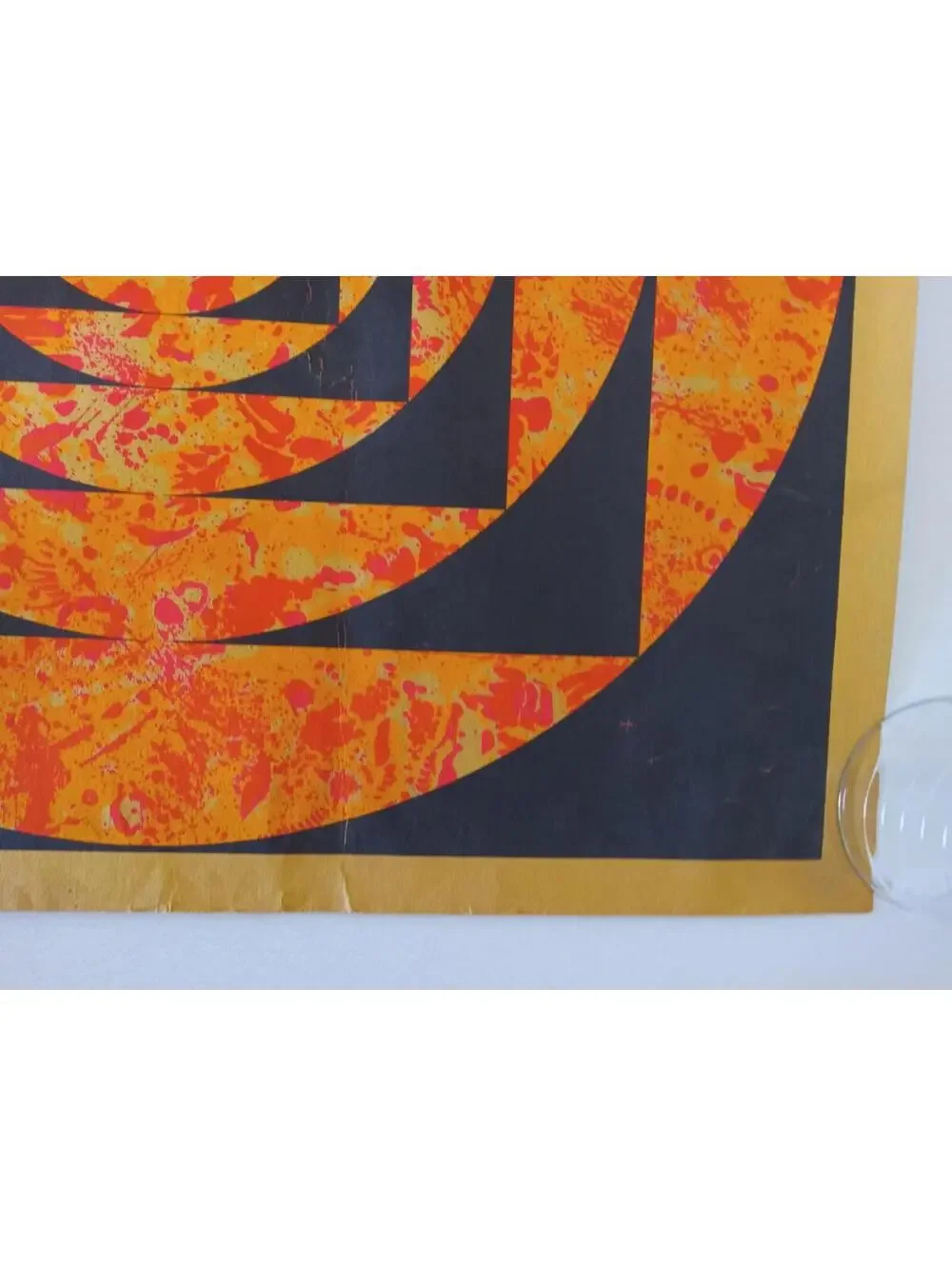 Vintage Original Psychedelic Geometric Poster 1968 David Friedman Blackllight - Picture 6 of 6